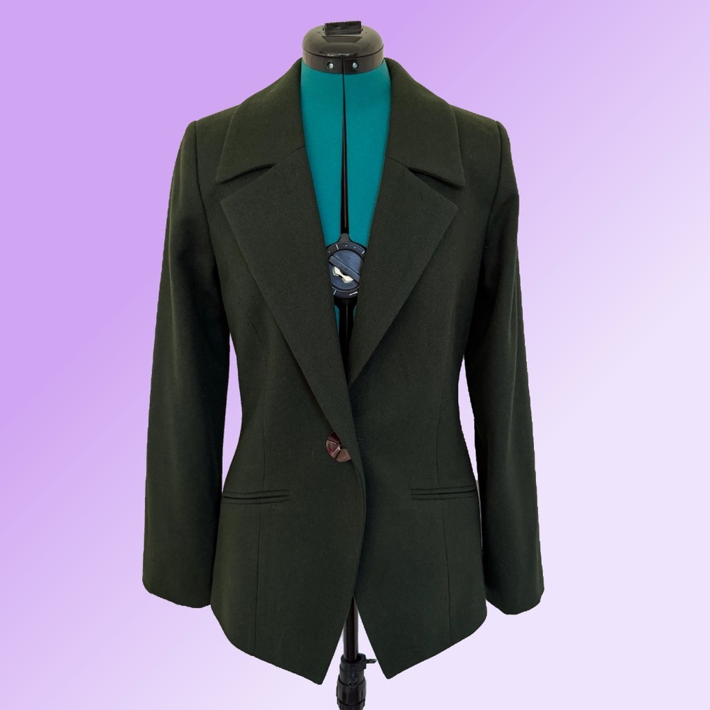 Women's Forest Green Wool Blazer
